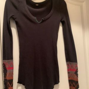 Free People Black Kombucha Thermal Cuff